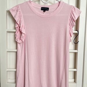 Pink Ruffle Sleeve Top